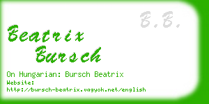 beatrix bursch business card